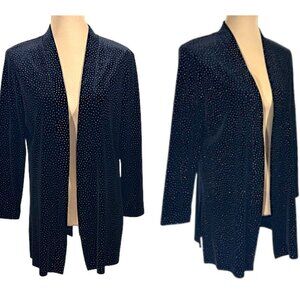 Ronni Nicole By Ouida Black Evening Cardigan Size 10P Y2K